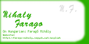 mihaly farago business card